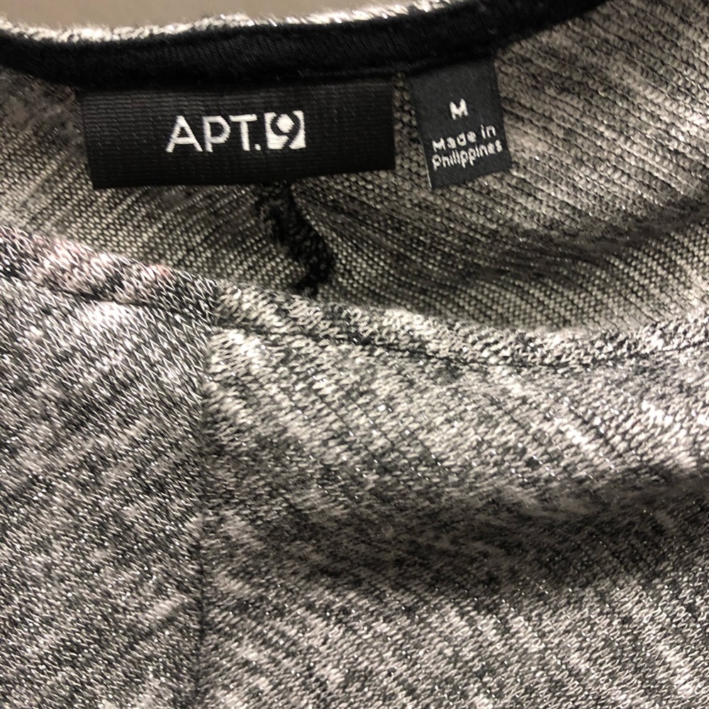 Apt 9 silver shimmer top NWT